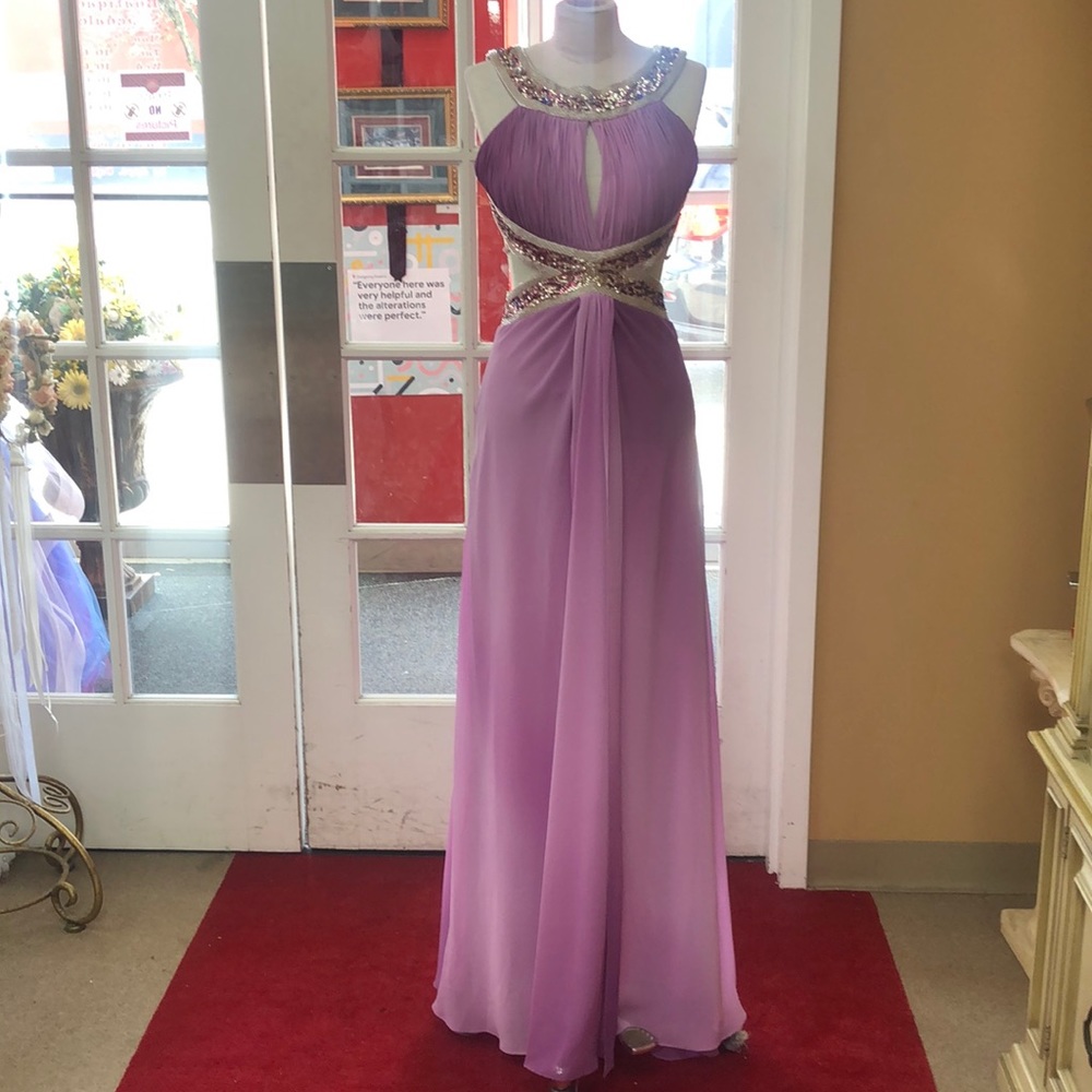 INTERLUDE USA OMBRÉ CHIFFON DRESS